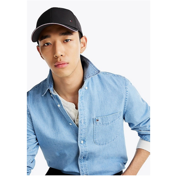 NEW Tommy Hilfiger Men's Navy Blue Corporate Enamel‎ Wool Blend Strapback Cap - Picture 1 of 8